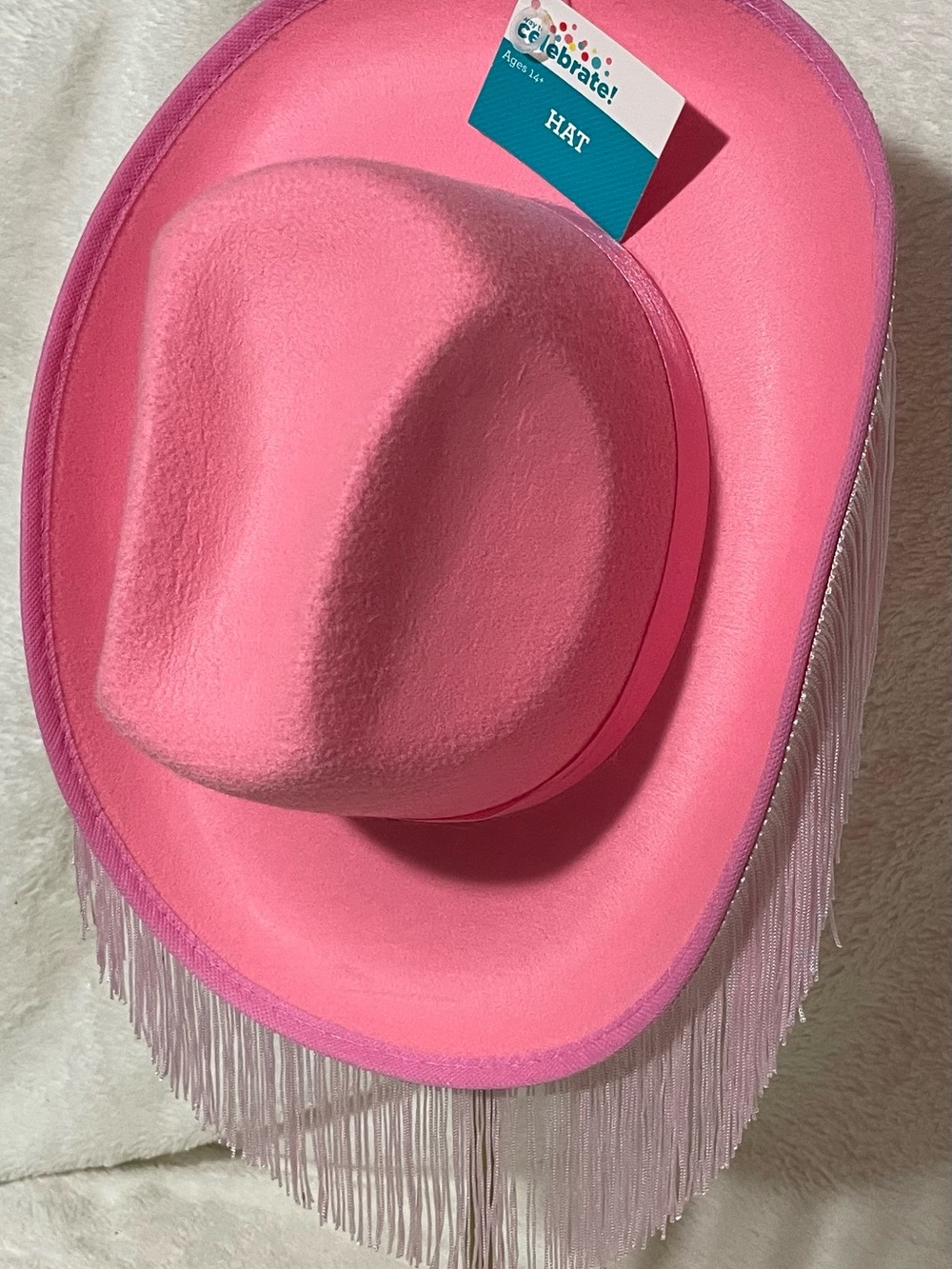 Celebrate! Pink Fringe Cowboy Hat